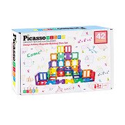 PicassoTiles Artistry – Magnetische Bausteine, 42 Stück.