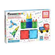 PicassoTiles Diamond Series - Magnetic Building Tiles - 63pcs.
