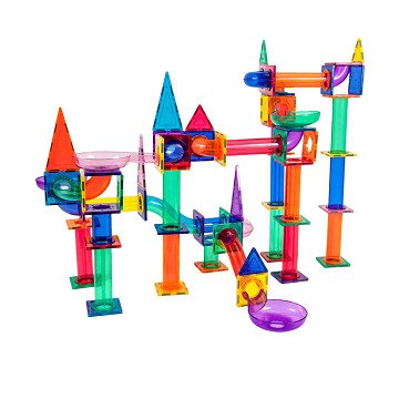 PicassoTiles Murmelbahn – Magnetische Bausteine, 150 Stück.