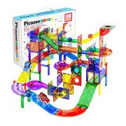 PicassoTiles Marble Run and Race Track - Magnetic Building Tiles - 108pcs.