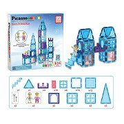 PicassoTiles Winterthema – Magnetische Bausteine, 72 Stück.