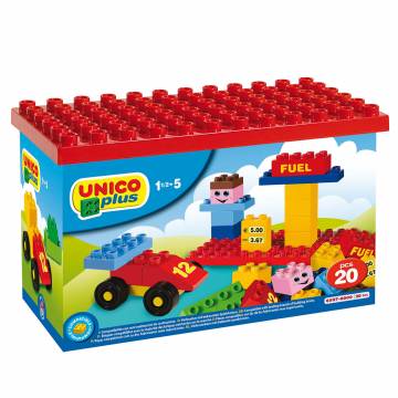 Unico set with building plate, 20 pcs