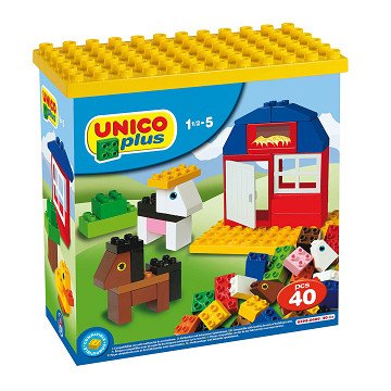 Unico with Construction Plate, 40pcs