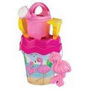 Bucket set Flamingo, 6 pieces.