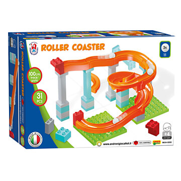 Marble track Roller Coaster Set, 31 pieces.