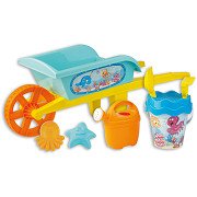 Wheelbarrow with Bucket Set Underwater World, 8 pcs.