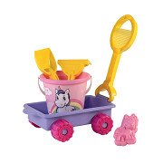 Bollerwagen mit Einhorn Strandset, 5-tlg.