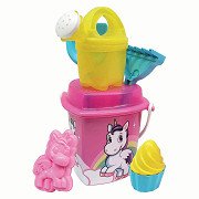 Bucket Beach Set Unicorn, 8pcs.