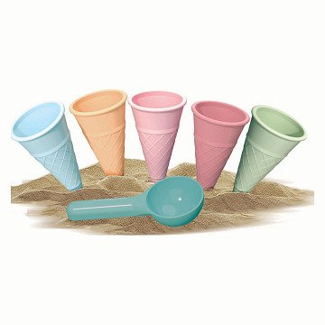 Ice Cream Sand Molds with Scoop, 6 pcs.