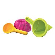 Sand Funnel with Cake Sand Mold and Scoop, 3 pcs.