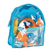 Rucksack mit Strandset Wal, 7-tlg.