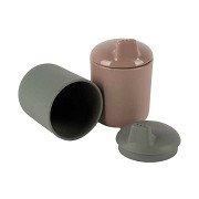 Dantoy Anti-spill Drinking Cups Mocha/Olive Green, 2pcs.
