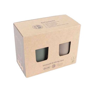 Dantoy Cup set Mocha/Olive green, 2 pcs.