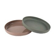 Dantoy Plate set Olive green/Mocha, 2 pcs.