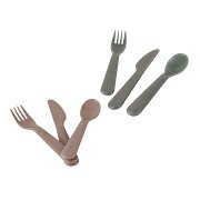Dantoy Cutlery set Mocha/Olive green, 6 pcs.