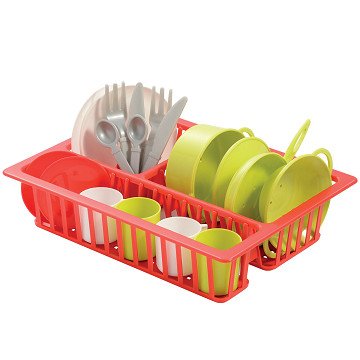 Ecoiffier 100% Chef Abtropfgestell mit Geschirr