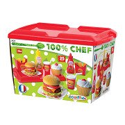 Ecoiffier 100% Chef Hamburger-Set, 25-tlg.