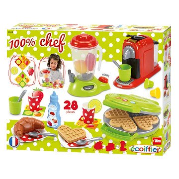 Ecoiffier 100% Chef Kitchen Appliances, 28pcs.