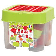 Ecoiffier 100% Chef Crockery in Storage Box, 36 pieces