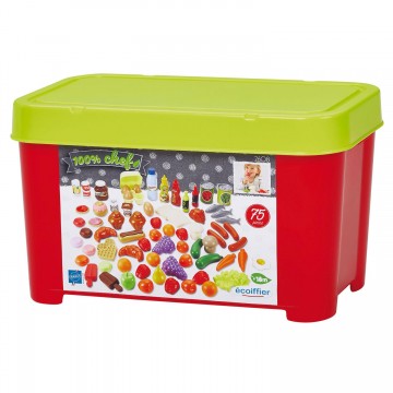 Ecoiffier 100% Chef Toy Food, 75pcs.