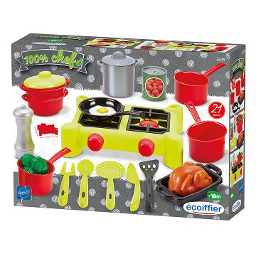 Ecoiffier 100% Chef Stove, 12pcs.