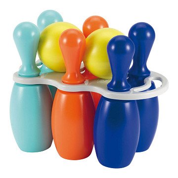 Ecoiffier Bowling-Set mit 2 Bällen, 8-teilig.