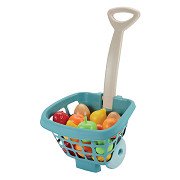 Ecoiffier Shopping Trolley with Fruit, 14 pcs.