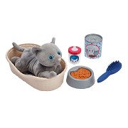 Ecoiffier Plüschtier Katze mit Katzenkorb Spielset, 9-tlg.