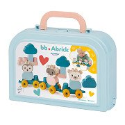 Ecoiffier bb Abrick Dierentrein Beer met Bouwblokken in Koffer - 28dlg.