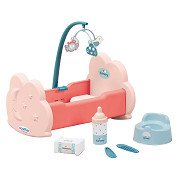 Ecoiffier Doll's Cradle with Accessories, 6 pcs.