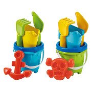 Ecoiffier Pirate Bucket Set with Accessories, 6pcs.