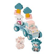 Ecoiffier Abrick Baby My First Tractor with Funny Animals, 25pcs.