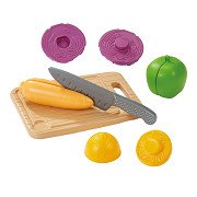 Ecoiffier 100% Chef Cutting Board with Vegetables and Cutting Knife, 10pcs.