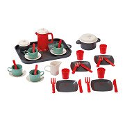 Ecoiffier 100% Chef Tea Set on Tray Play Set, 35pcs.