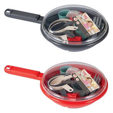 Ecoiffier 100% Chef Servies en Bestek in Pan, 19dlg.