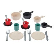 Ecoiffier 100% Chef Tableware and Cutlery in Pan, 19pcs.