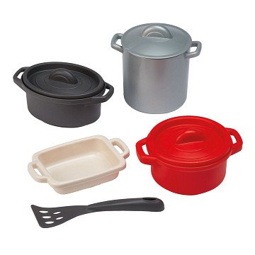 Ecoiffier 100% Chef Pans and Dining Set, 8pcs.