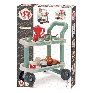 Ecoiffier Breakfast Trolley - 22-piece