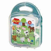 Ecoiffier Abrick Suitcase with Farm Animals - 16-piece