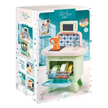 Eociffier Vert Azur Sage-colored Kitchen - 17-piece.