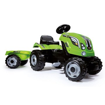 Smoby Tractor with Trailer - Green
