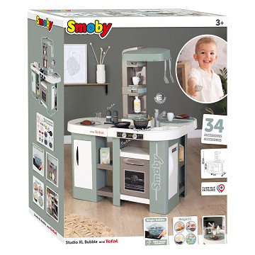 Smoby Tefal Studio Bubble Kitchen XL, 34pcs.