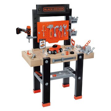 Smoby Black & Decker Bricolo Toy workbench, 92 pcs.