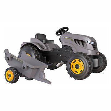 Smoby Stronger XXL Pedal Tractor with Trailer Gray