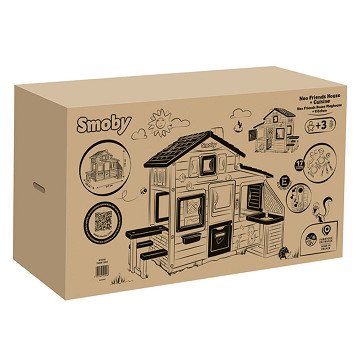 Smoby Neo Friends Playhouse with Outdoor Kitchen