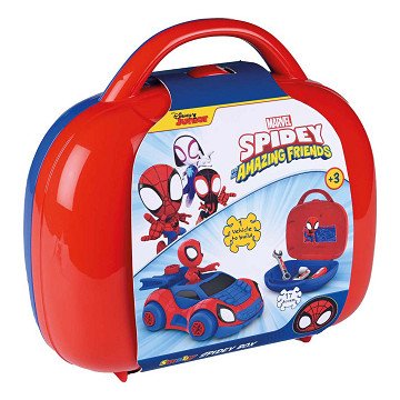 Smoby Spidey Auto in Gereedschapskist, 18dlg.