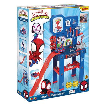 Smoby Spidey Bricolo Workbench with Race Track, 90pcs.