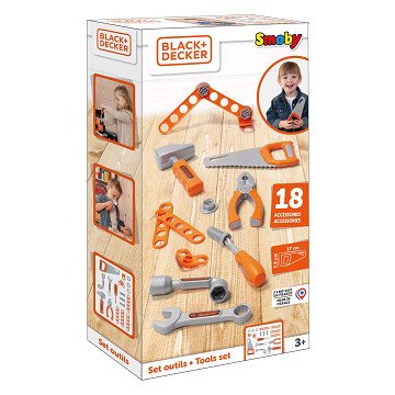 Smoby Black & Decker Gereedschapsset, 18dlg.