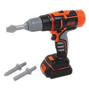 Smoby Black & Decker Drill with Light and Accessories, 4pcs.