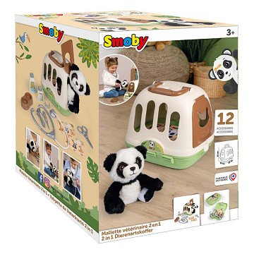Smoby Animal Care Travel Basket with Panda, 12pcs.